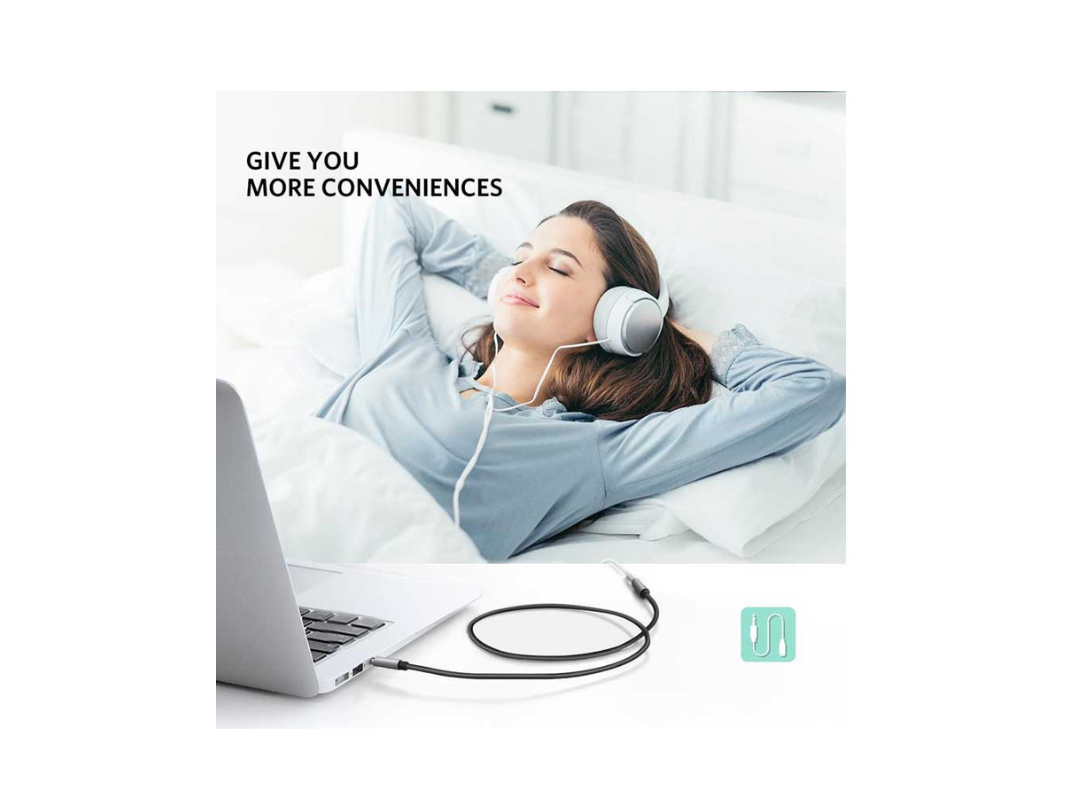 كابل صوت من ذكر إلى أنثى مقاس 3.5 مم من uGreen AV118-10538 بطول 5 أمتار كابل صوت من ذكر إلى أنثى مقاس 3.5 مم من uGreen AV118-10538 بطول 5 أمتار
